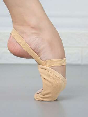 Zapatos de baile profesionales con media suela - Lona elástica para ballet y gimnasia