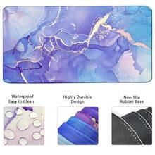 Large Keyboard Mouse Pad Set, Extended Mouse Pad+Keyboard Wrist Rest Support, Memory Foam Ergonomic Easy Typing, 4Pcs (35.4*15.9 In) Desk Pad Set For Home Office Study Game - Colorful-671326 - xin - View 5