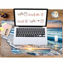 Large Keyboard Mouse Pad Set, Extended Mouse Pad+Keyboard Wrist Rest Support, Memory Foam Ergonomic Easy Typing, 4Pcs (35.4*15.9 In) Desk Pad Set For Home Office Study Game - Colorful-671326 - Beach - 查看 7