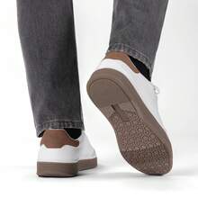 Men's Business Casual Sneakers Fashionable & Comfortable Dressy Casual Shoes Dress Shoes Business Casual Shoes For Men Fashion Sneakers - 白色 - 查看 8