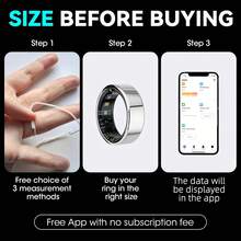MixtataDi Smart Ring, New Smart Ring With Charging Compartment, Fitness, Steps, Distance, Calories, Sleep, Exercise, Compatible With For Iphone Android, Remote Photo Control, Ultra Low Power Consumption, Stylish And Comfortable Gift Option - 彩色 - 查看 4