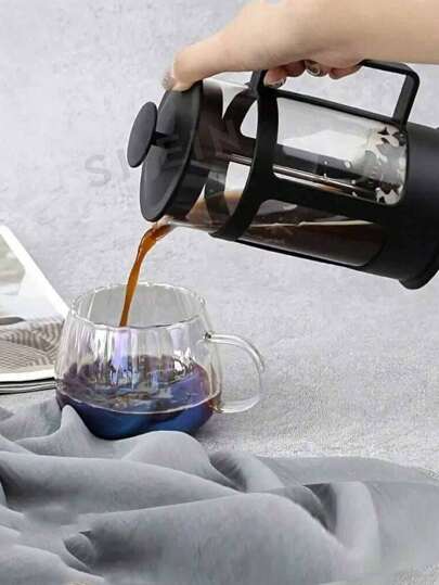 Nordic Style French Press Coffee Maker, French Press Pot, French Press Coffee Machine, Stainless Steel Filter, Small Capacity Single-Person Home Coffee Tool, Heat-Resistant, Explosion-Proof, Multi-Function Tea Infuser - Holiday Celebration. Ideal Gift For Coffee And Tea Enthusiasts