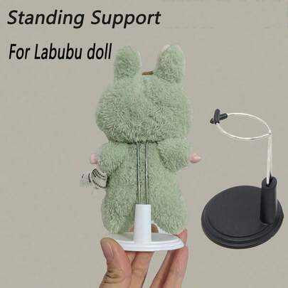 1pc/3pcs Adjustable Doll Stand Suitable For Labubu, Doll Display Stand Suitable For 4-8 Inch (Approximately 10.2-20.3 Cm) Dolls, Keeping Dolls In A Standing Position (Black, 3 Pieces Set) (Dolls Not Included)