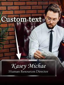 1pc Custom Acrylic Desk Name Plate, Personalized Office Decor For Boss, Teacher, Employee Appreciation Gifts, Desk Accessories For Men & Women, Unique Office Gift Idea, Valentine's Day, Valentine's Day Decor Birthday Graduation