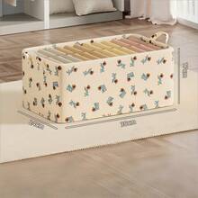 Caja de almacenamiento de tela cubo tejido azul. Con doble asa, adecuado para organizadores familiares, vuelta al colegio, mudanza, caja de almacenamiento plegable