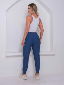 Women's Polyester Tie Pants - Rửa trung bình - Xem 5
