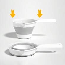 1 件可折叠水勺，便携式迷你可折叠水勺，适用于厨房、浴室、洗车、钓鱼、园艺和家庭清洁，轻巧易存放 | 厨房勺 | 沐浴水勺