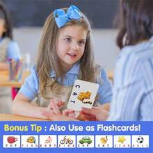 Children's English Word Matching Learning Flash Cards, Early Education Teaching Tool, Tabletop Game For Parent-Child Interaction, Holiday & Birthday Gift - Reading & Spelling Learning Toy, Flashcards, Preschool Tool Set For Boys & Girls, Match Visual Words, Ideal Birthday Present - Multicolor - View 7