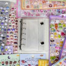 M5 Clear Ring Binder Set, 10pcs Double-Sided Sleeves, Refill Papers, DIY Binder Notebook Set, Seal, Cute Stickers, Otaku Event, Sticker Notebook, Sticker Book, Sticker Bookshelf, Sticker Book Refill, Transparent Sticker Book Binder