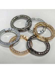NYXIA 2 Buah/4 Buah/6 Buah/8 Buah/10 Buah Klip Gesper Cincin O Pegas, Kait Jepit Pegas Pemicu Paduan Logam Mengkilap untuk Gantungan Kunci, Tas Tangan, Gantungan Kunci, dan Aksesoris Lainnya - MultiWarna - View 3