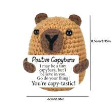 1pc Mini Capybara Plush Doll, Filled With Positive Energy, Ideal Gift For Halloween Party, Children's Birthday, Teens, Boys, Girls, Grandchildren, Also Great Christmas Gift Exchange For Friends - Multicolor - View 10