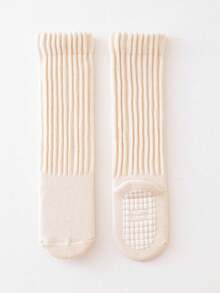 1 Pair Thick Anti-Slip Knee-High Socks For Babies, Autumn/Winter