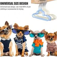 30个迷你金属宠物衣架，宠物服装收纳架，小型犬猫服装衣架 - 彩色 - 查看 2