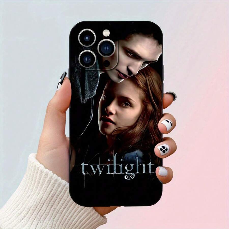 Serie Twilight: Al elegir una funda para iPhone, este diseño de dibujos animados en TPU negro es a prueba de golpes, protege la lente de la cámara y es duradero y confiable, adecuado para iPhone 11/12/13/14/15/16 Pro Max. - Colores mixtos - Ver 1