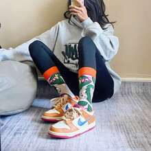 Nike Dunk Classic Casual Low-Top Retro Sports Lace-Up Unisex Sneakers-DH9765-101 - Orange/Blue - View 7