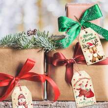 50pcs/Set Christmas Party Gift Candy Baking Boxes, Paper Boxes, Paper Bags, Hang Tags, Cards, Labels, Including Ropes