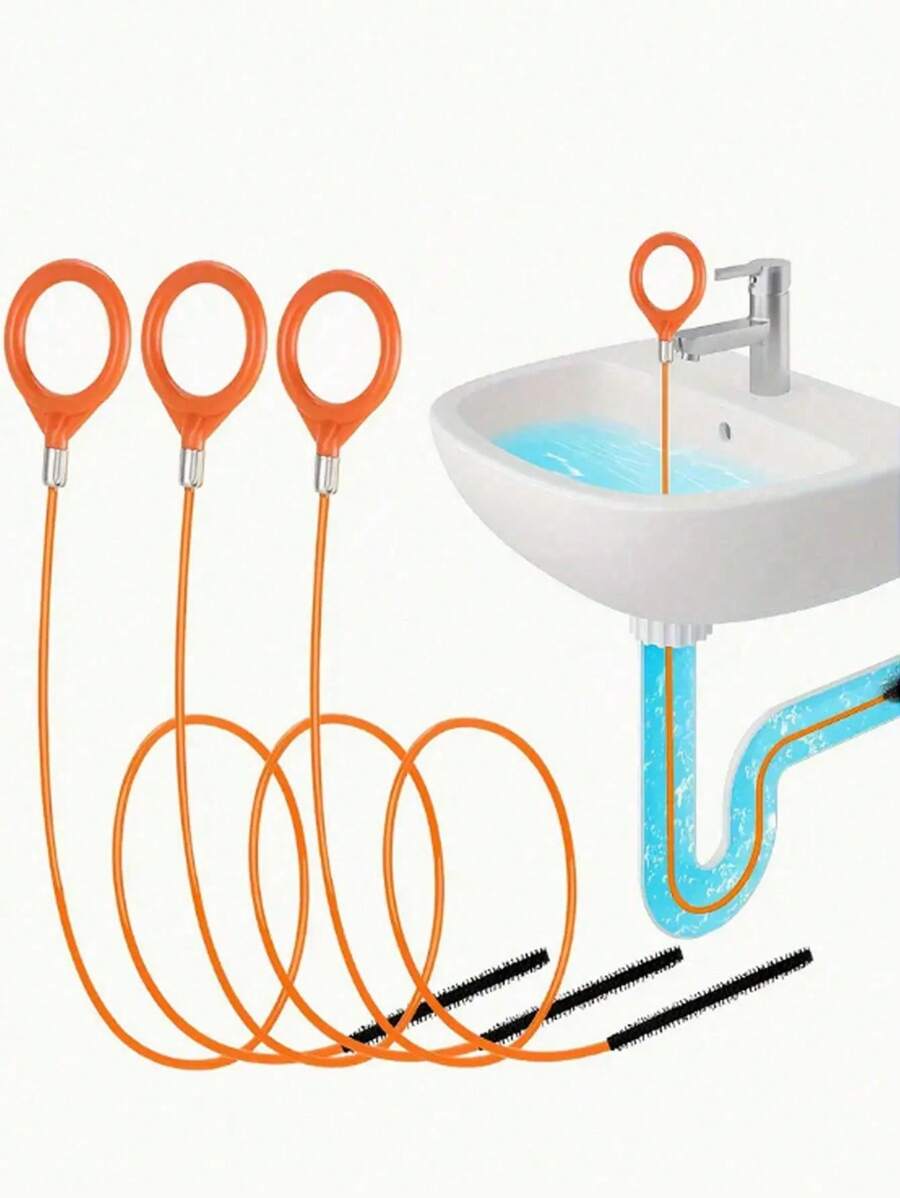 1pc Drain Cleaner Tool, Drain Cleaning Tool, Hair Remover, Shower Drain Clog Remover, Sink Drain Clog Remover, Drain Hair Remover, Sink Drain Clog Remover, Drain Hair Remover - Multicolor - View 1