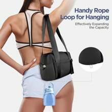 Gym Bag Women Girls Small Gym Tote Bag With Wet Compartment Waterproof Travel Duffle Bag Cute Workout Sport Bag, Black,, Fashion - 粉色 - 查看 9