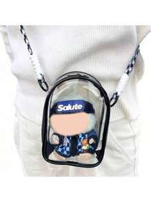 15cm Plush Toy Protective Case With Canvas, For LBB A Second-Generation Sitting And Crossbody Bag, PVC Transparent Crossbody Bag, And A Dust-Proof Storage Bag - Multicolor - View 4