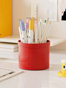 360° Rotating Makeup Organizer - Featuring A Smooth Surface, Durable Plastic, And Space-Saving Design, Suitable For Brushes, Lipsticks, Skincare, Stationery, And Makeup Brushes - Multicolor - View 14