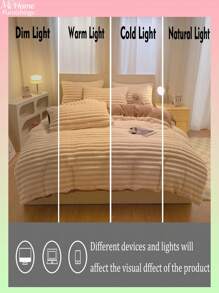 3pcs Fluffy & Super Soft Duvet Cover Set - Faux Fur Duvet Cover Set, Plush Duvet Cover Set, Boys Girls Dorm Bedding 1pc Duvet Cover With Zipper Closure And 2pcs Pillow Shams, Comforter Not Included, Twin, Full, King, Queen Size - Creamy White - View 7