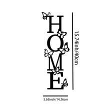 HELLOYOUNG 1个简约竖款“HOME”金属标牌，黑色，乔迁礼物，儿童房、客厅、卧室、露台或花园装饰，适合女性，家居装饰 - 黑色 - 查看 15