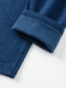 2pcs Men's Thermal Underwear Set, Crew Neck Top + Pants, Autumn/Winter