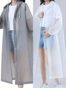 Thickened Adult Disposable Raincoat, Windproof And Waterproof EVA Thickened Full Body All In One Raincoat, Outdoor Cycling, Portable Raincoat,Reusable Hooded Raincoats, EVA Rain Ponchos Lightweight Rain Coat Waterproof Rain Gear, Men's And Women's Outdoor Clothing For School,Office,Household,Travel, Back To School Supplies Umbrella For Women Umbrella Rainproof Windproof