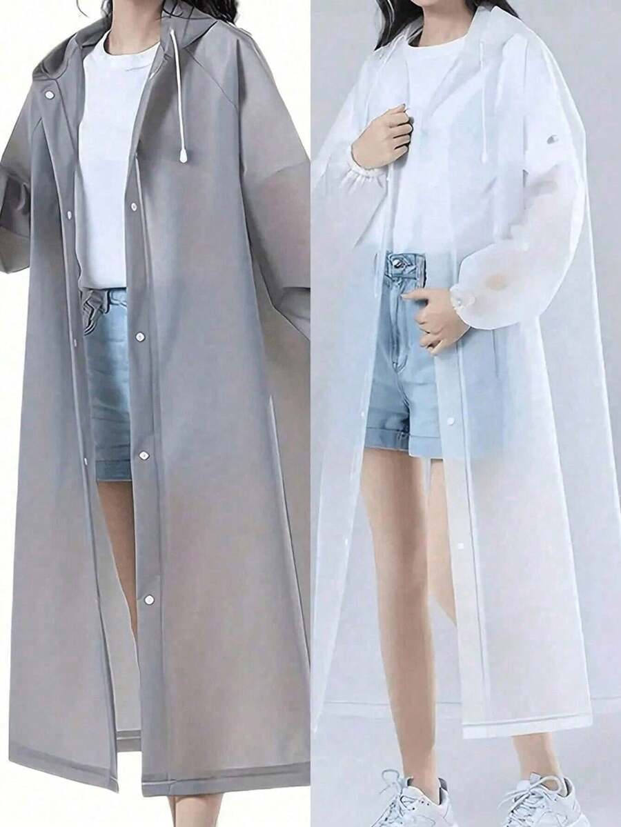 Thickened Adult Disposable Raincoat, Windproof And Waterproof EVA Thickened Full Body All In One Raincoat, Outdoor Cycling, Portable Raincoat,Reusable Hooded Raincoats, EVA Rain Ponchos Lightweight Rain Coat Waterproof Rain Gear, Men's And Women's Outdoor Clothing For School,Office,Household,Travel, Back To School Supplies Umbrella For Women Umbrella Rainproof Windproof