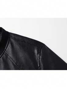 Giacca in ecopelle da uomo, giacca bomber da uomo, stile motociclista, vestibilità vintage, giacca in pelle da uomo, per motociclismo, attività all'aperto, per fidanzati, mariti, design professionale di giacche in pelle, giacca in pelle essenziale da uomo, regali di Natale, regali di Ognissanti, autunno/inverno, pile