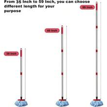 Spin Mop Replacement Handle 4 Section Mop Or Broom Handle/Stick Compatible With O Cedar Spin Mop Refills And Brooms, 30 To 59, American Threaded Joint End Mop Head Not Included