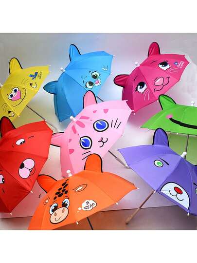 1pc Cute Cartoon Umbrella, Foldable Rain Umbrella, Dance Prop Umbrella, Suitable For Beach, Camping, Outdoor Sun Protection, Easy To Carry,Spring Summer Picks,Brides Maid Gifts,Room,Bedroom Deccor,Bedroom Deccor,Beach,Travel,For Men,For Women,Vacation