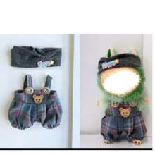 1pc Clothing Only] Plush Doll Outfit Set, Korean Party Costume Cool