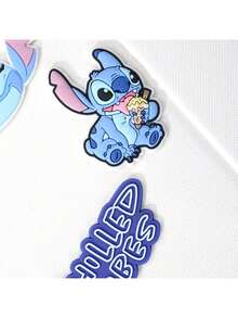 迪士尼史迪奇系列食物洞穴配件，DIY卡通可爱史迪奇鞋/靴子吊坠可拆卸孔鞋饰，礼物