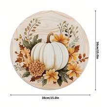 4/6/8pcs Thanksgiving Placemats - Autumn Harvest Pumpkin Pattern, Tablecloths, Hand Wash Only, Round Autumn Table Decor, Kitchen & Dining Party Decoration - 15 Inches