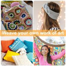 Premium Multi-Size Wooden Weaving Board, DIY Handcraft Tool, Modern Workbench Storage Rack, Firm Grip, Natural Wood Grain Design, Durable And Easy To Clean, Suitable For Knitting, Crocheting, Weaving, Stabilizing And Sorting Yarns - Multicolor - View 8