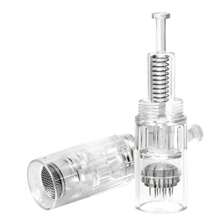 Professional Microneedling Pen Electric Derma Pen With 5pcs 12 Needles And 5pcs Round Nano Replacement Needles Cartridges Beauty Skin Care Tool