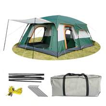 Tienda De Campaña Grande Para 5-8 Personas/gran Espacio, Casa de Campaña Portátil,Tienda de Campaña para5~8 Personas,Tienda Familiar de Fácil Instalación,Tienda para Acampar Impermeable con Alfombra de Piso y Toldo de Puerta,Gran Ventilación,Fuerte y duradero.5-8 carpa de campamento de personas con vestíbulo extendido, carpas familiares resistentes a la intemperie de 2 habitaciones, instalación fácil de instalar carpa impermeable al aire libre para mochileros y caminatas para acampar