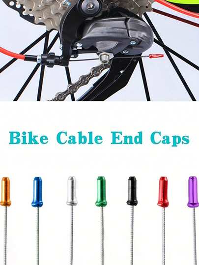 30/50Pcs Multiple Colors Aluminum Alloy Bicycle Brake Shifter Inner Cable Tips Wire End Cap Cable Line Core Cap Cover Gear