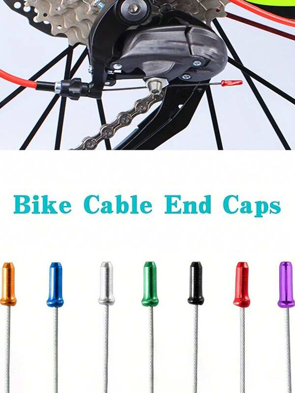 30/50Pcs Multiple Colors Aluminum Alloy Bicycle Brake Shifter Inner Cable Tips Wire End Cap Cable Line Core Cap Cover Gear
