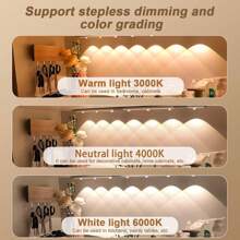 LED Motion Sensing Hill Night Light With Three Color Lighting, Lamp For Bedroom, Room Decor, Closet Light, Under Cabinets Light, Hallway, Stairs, Wardrobe, Home Camping Gear, Stick On Wall Night Light, Warm/White/Natural Light