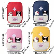 Sanrio 1 قطعة حقيبة طبية طوارئ مقاومة للماء من نايلون بطبعة هالو كيتي من سانريو، حقيبة طبية وللوقاية من الأوبئة محمولة بسحاب أحمر، حقيبة تخزين طبية للطوارئ للسفر والتخييم للعائلة، حقيبة طبية، حقيبة تخزين طبية، صندوق إسعافات أولية، ملحقات السفر، منظم السفر، لوازم السفر، حقيبة سفر، عطلة جامعية، سفينة سياحية، تخييم صيفي خارجي، لوازم التنزه والصيد