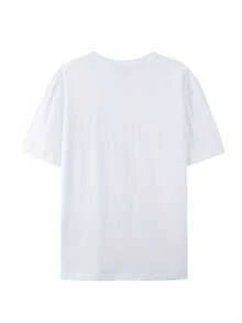 180g Pure Cotton Men's Short Sleeve T-Shirts - 白色25 - 查看 3