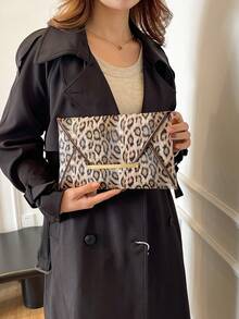 Túi cầm tay họa tiết hoa dung tích lớn thời trang mới, túi xách màu tương phản dành cho nữ - Cà phê - Xem 3