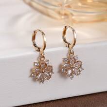1 Pair Delicate Floral Earrings, Gentle & Fashionable Korean Style, Suitable For Daily Wear