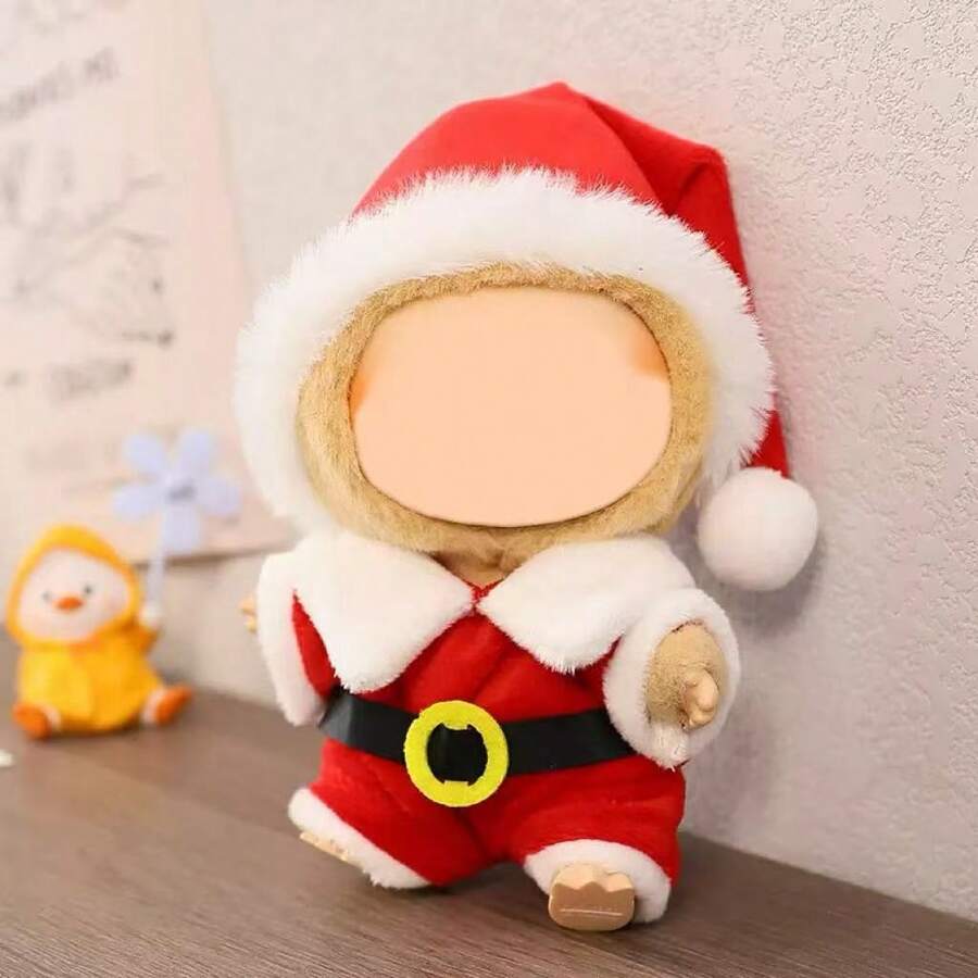 [仅衣服] 热销17厘米毛绒玩偶第一代、第二代、第三代Labobo圣诞玩偶衣服，适合的可爱圣诞圣诞老人服装 - 彩色 - 查看 1