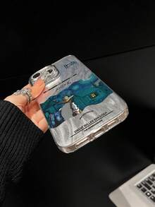 梵高星夜镂空相机手机壳，可个性化定制，兼容 16 Pro Max；雪纺手机壳，兼容 15/14 Plus/13/12/11；保护套 - 精孔羽紗 - 查看 5