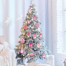 Pink Christmas Tree Decorations - 12/24pcs PVC Pink Christmas Tree Ornaments, Suitable For Decorating Christmas Trees, Santa Claus, Gingerbread Houses, Etc., Ideal Christmas Gift Choice. - Pink - View 3