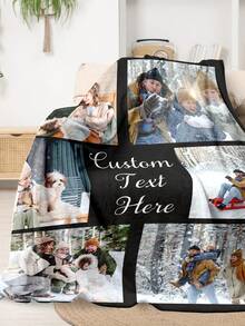 1pc Custom Photo Text Flannel Throw Blanket Personalized Blanket Room Deocr Customization Christmas Decrotions Quick Ship Items Personalized Photo Collage And Text Soft Cozy Warm Customized Blanket Lightweight Portable Custom Blanket Machine Washable For Living Room Bedroom Office Travel Camping Use Perfect Gift For Pet Owners Dog Cat Lovers Husband Boyfriend Dad Grandpa Uncle Groom Girlfriend Wife Sister Daughter Grandma Aunt Bride Bestie Friend Anniversary Celebrant Valentine's Day Christmas Mother's Day Father's Day Graduation Party Easter Teacher Appreciation Week National Coaches Day Boss's Day Retirement Gift National Employee Gratitude Day - màu hỗn hợp - Xem 7