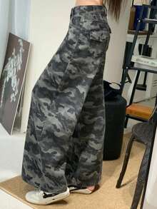 YEAE | 迷彩阔腿裤，宽松版型，美式休闲，街头风，秋季